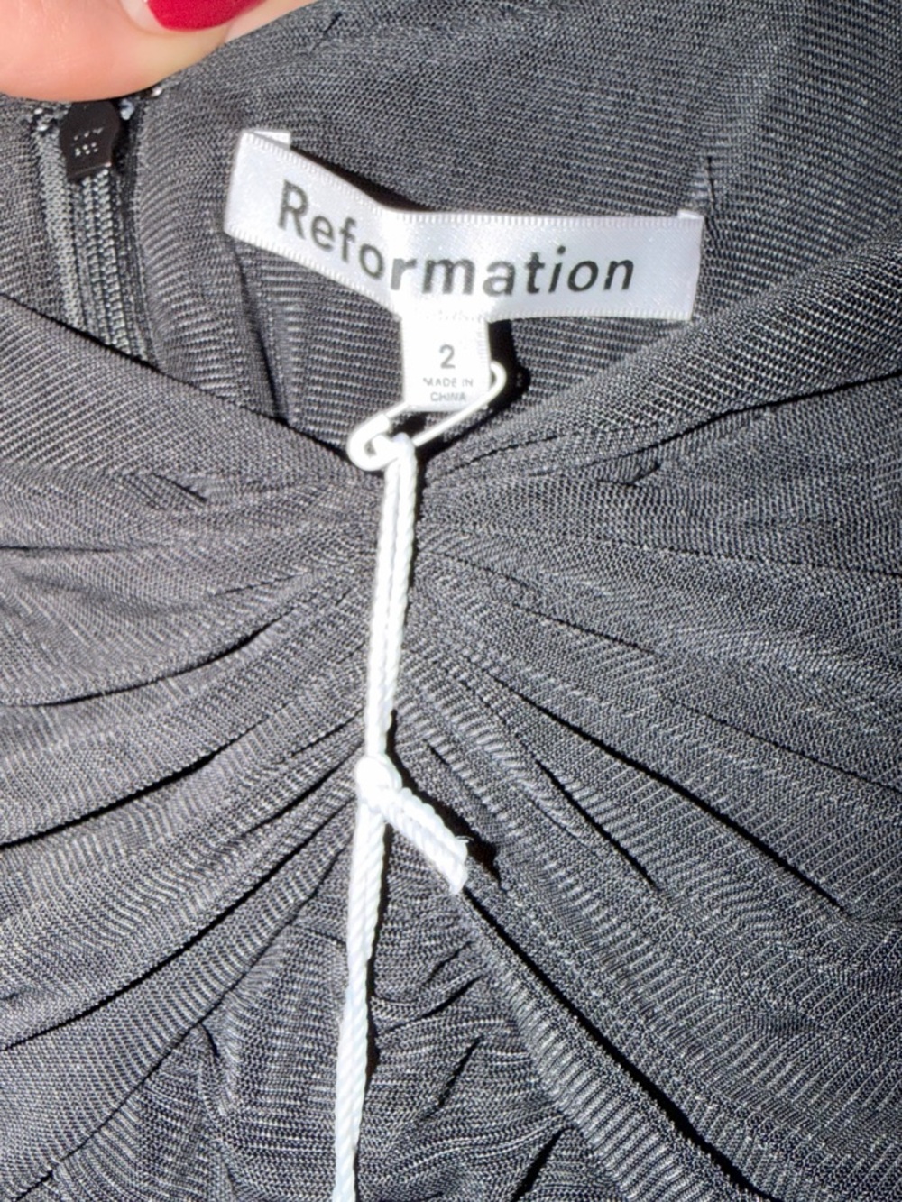 Reformation Ariadne Black Off The Shoulder Ruched Maxi Dress - Picture 6 of 9